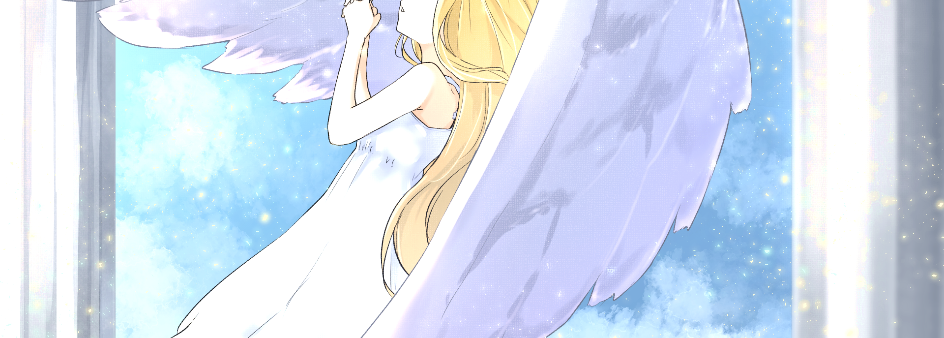 祈る天使を描いた『僕らのノベルゲーム』のイラスト